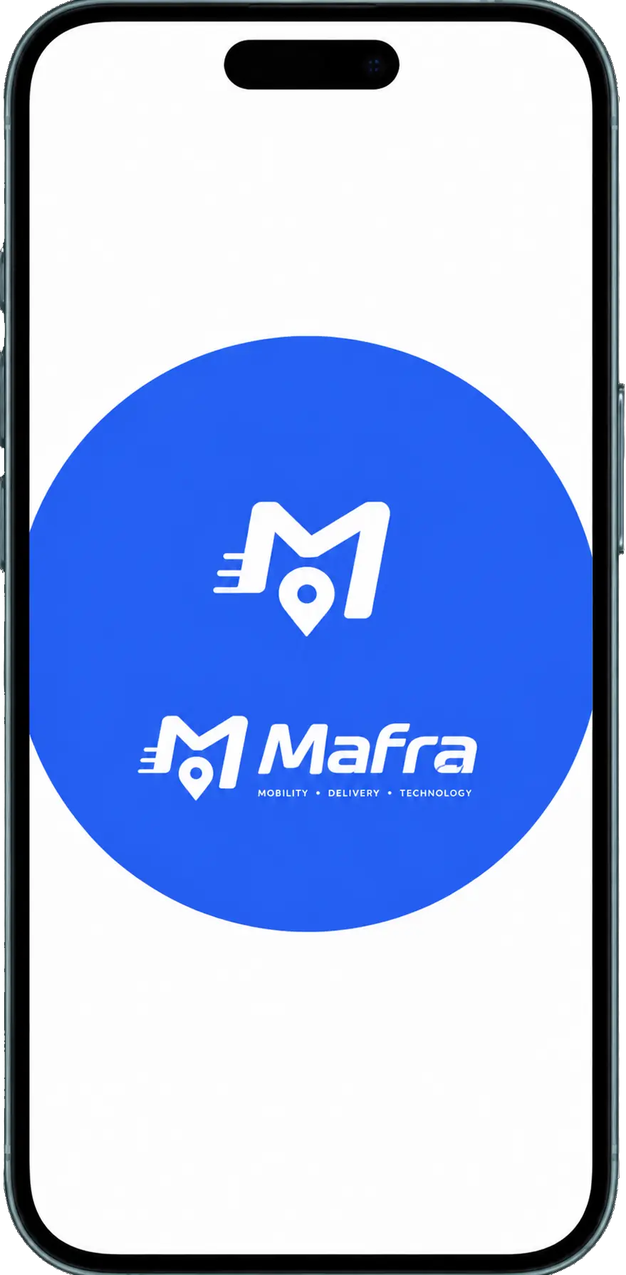Ecrã de abertura da aplicação Mafra Táxi